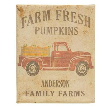 Anderson Family Farms Truck Beeswax Dipped Canvas - The Fox Decor